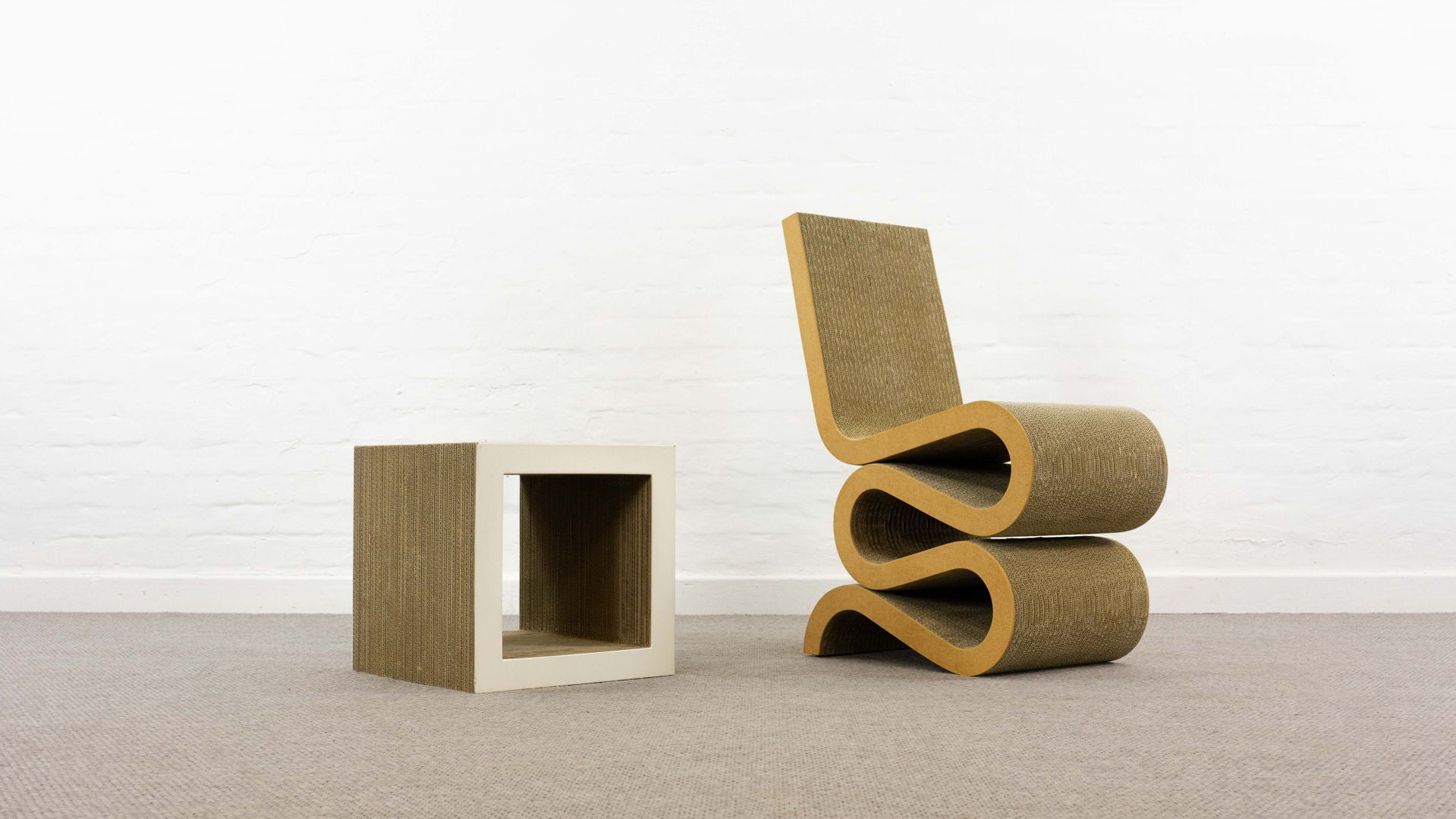 Set Wiggle Chair and Coffee Table by Frank O. Gehry for Vitra from 