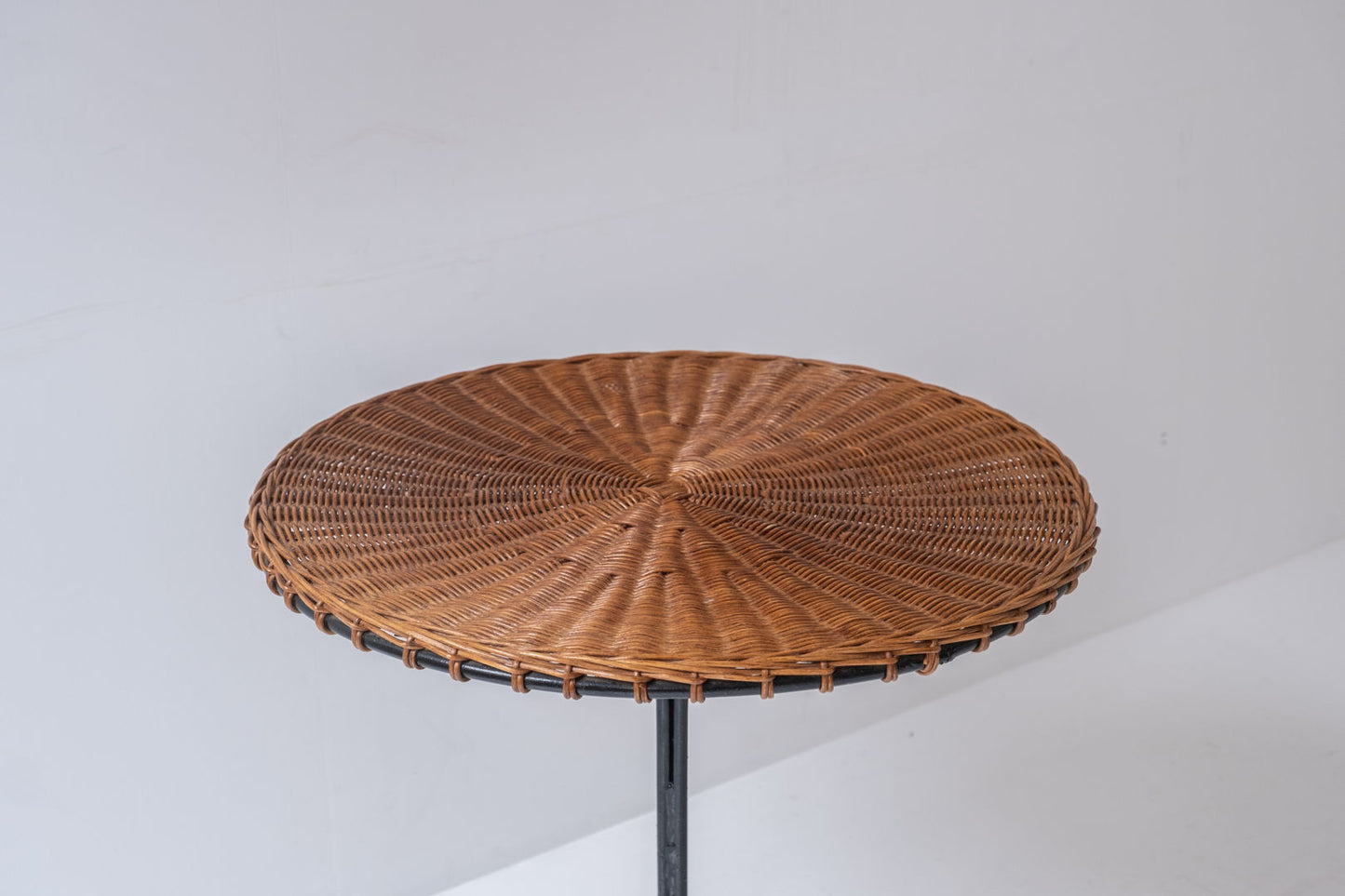 Vintage round side table from France, designed and manufactured during the 1960s.