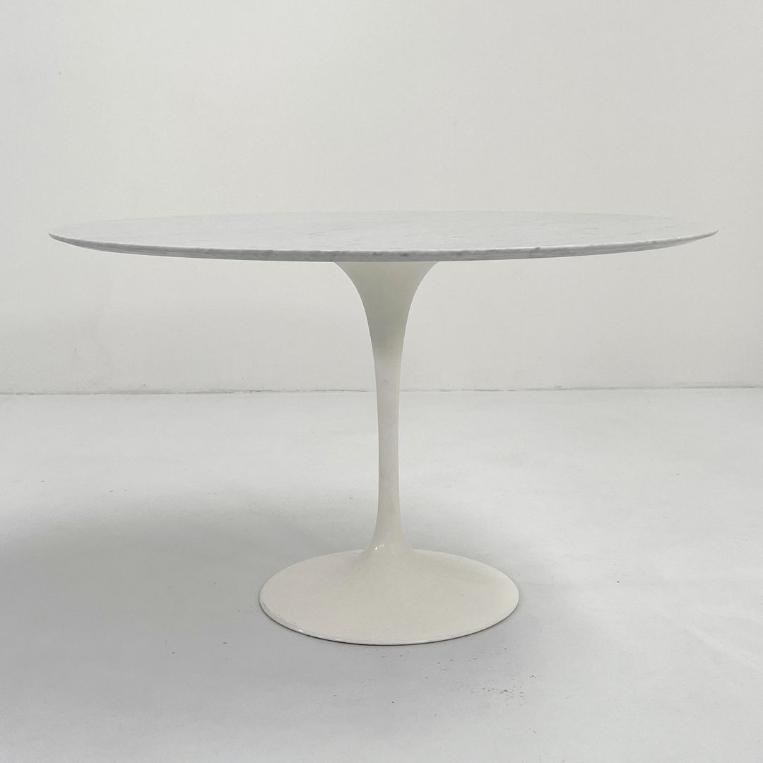 Marble Tulip Dining Table 120 cm by Eero Saarinen for Knoll, 1960s