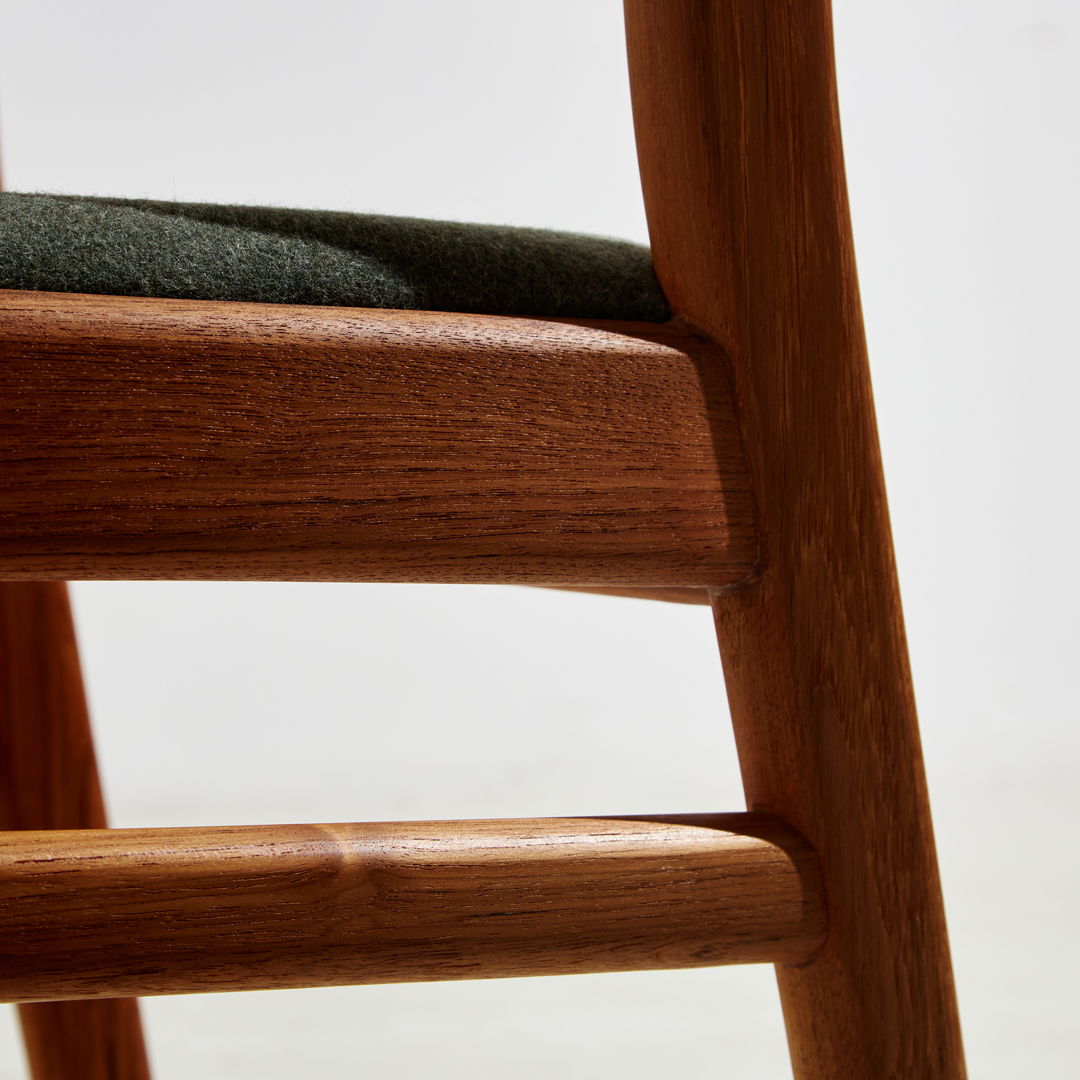 Restored teak dining chair