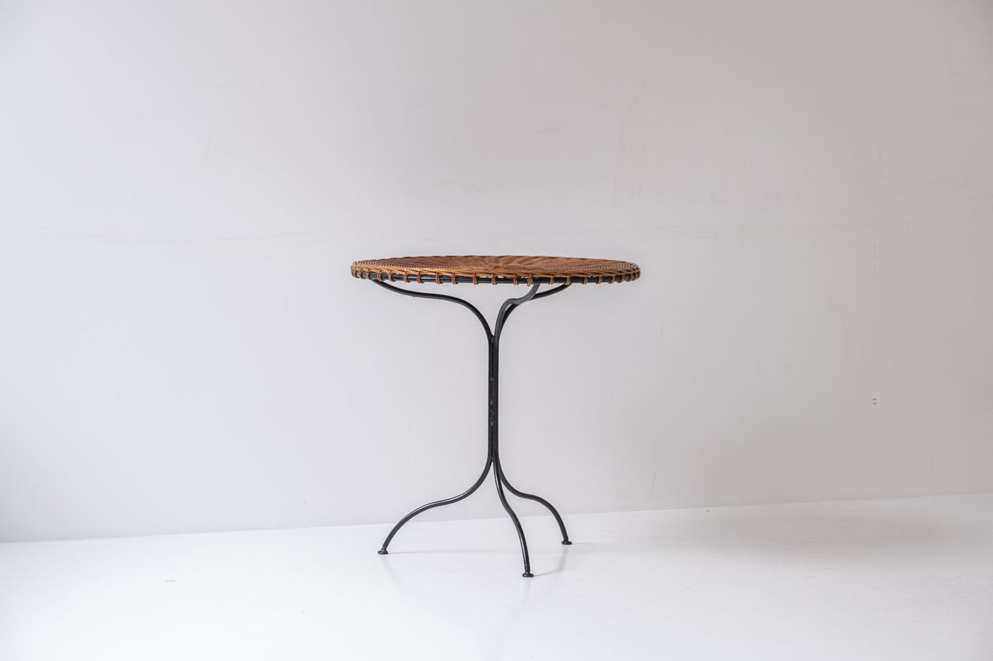 Vintage round side table from France, designed and manufactured during the 1960s.