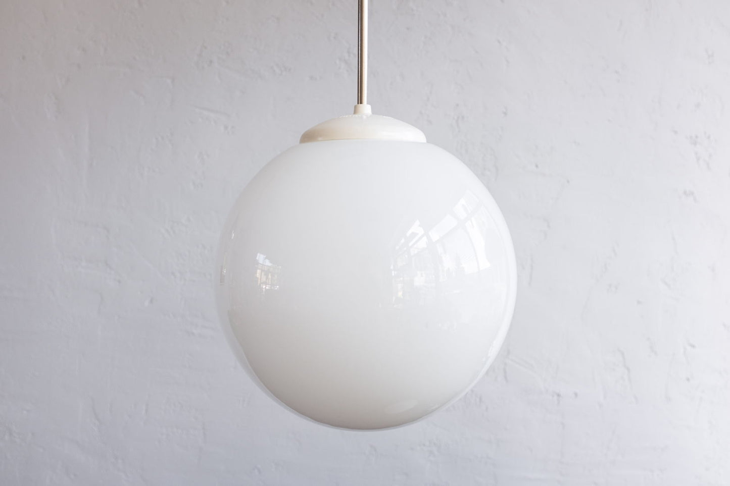 White Bakelite Czechoslovak Hanging Lamp, 1970s