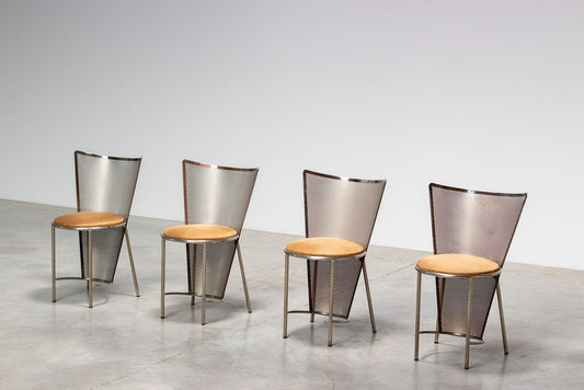 Postmodern set of four Sevilla chairs designed by Frans Van Praet 1990