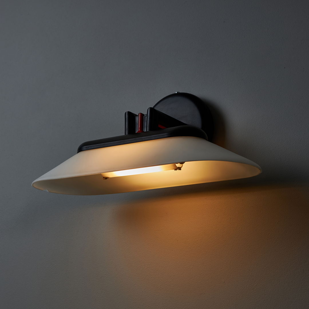 Postmodern Wall Lamp With Red Accent