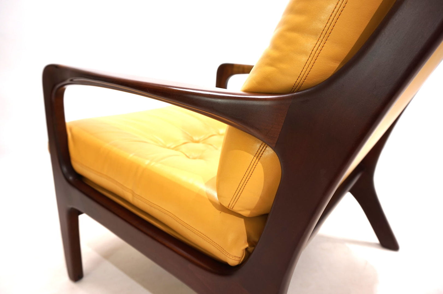 Set of 2 leather lounge chairs by Eugen Schmidt for Soloform, 1960