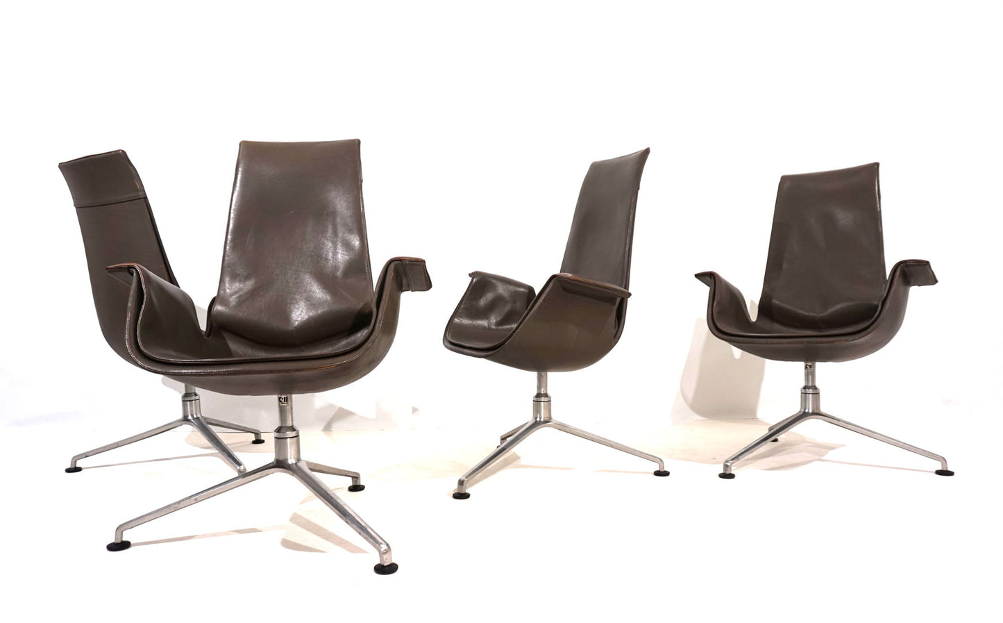 Set of 4 Kill International FK6725 leather chairs by Fabricius & Kastholm