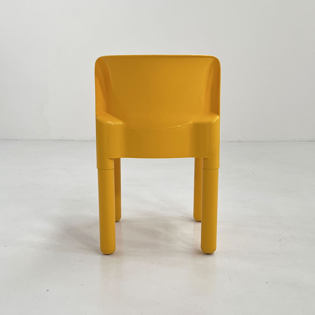 Yellow Model 4875 Chair by Carlo Bartoli for Kartell, 1970s