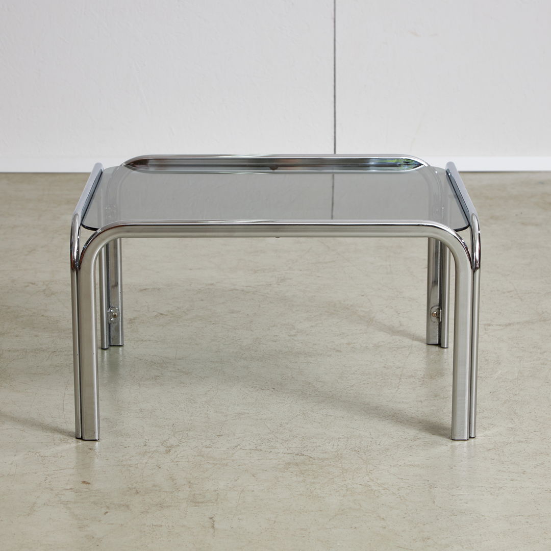 Coffee Table on Curved Chrome Legs