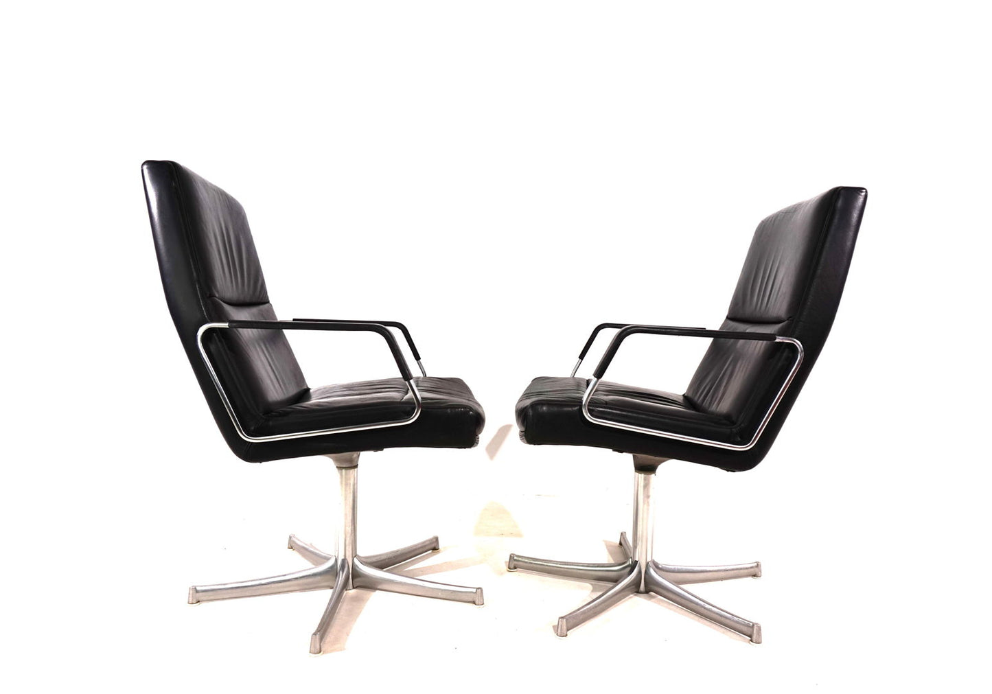 Set of 2 FK711 office chairs by Preben Fabricius/Jørgen Kastholm for Walter Knoll