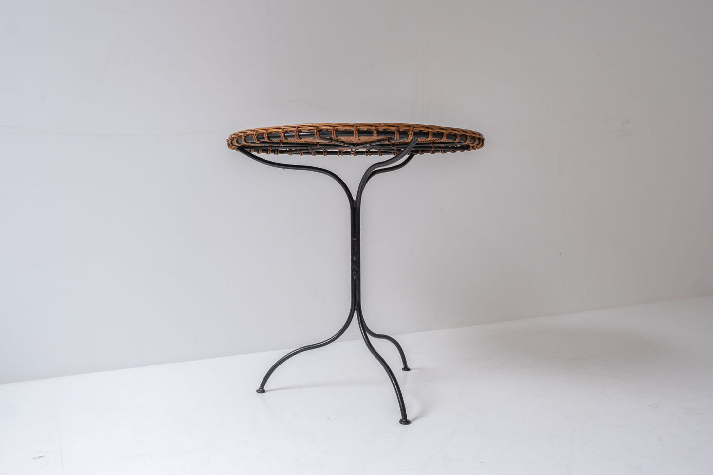 Vintage round side table from France, designed and manufactured during the 1960s.