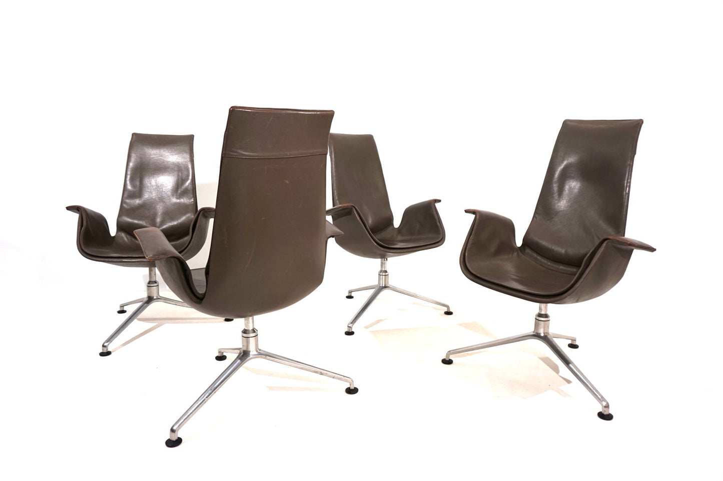 Set of 4 Kill International FK6725 leather chairs by Fabricius & Kastholm