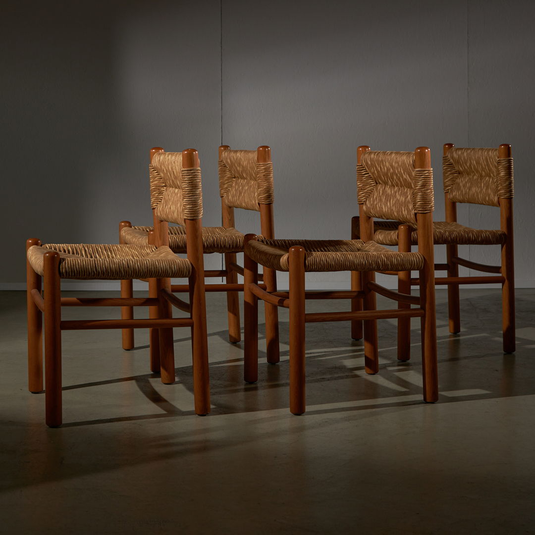 Chair Set in Style of Charlotte Perriand, 1960s