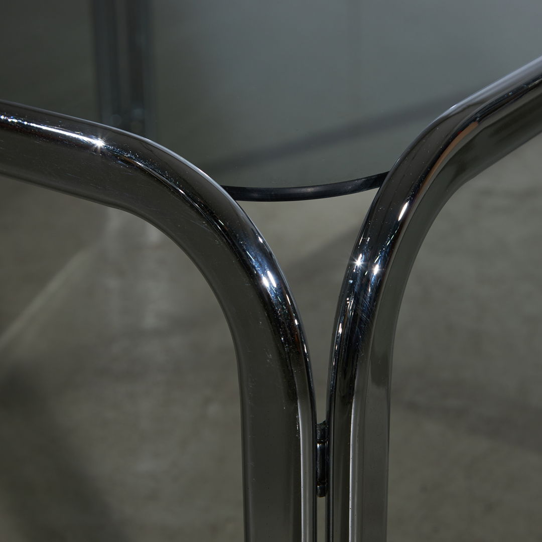 Coffee Table on Curved Chrome Legs