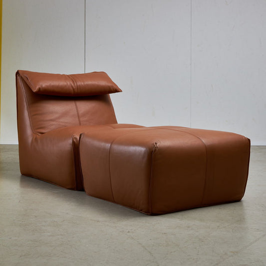 Le Bambole Lounge Chair & Footrest by Mario Bellini for B&B Italia, 1972