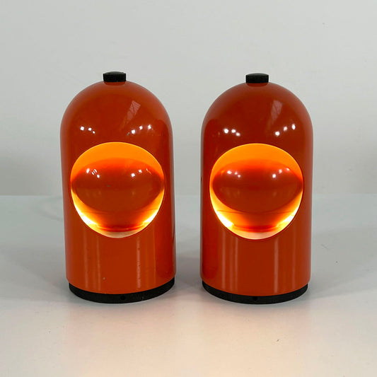 Pair of Coral Selene Table Lamp from ABM, 1960s