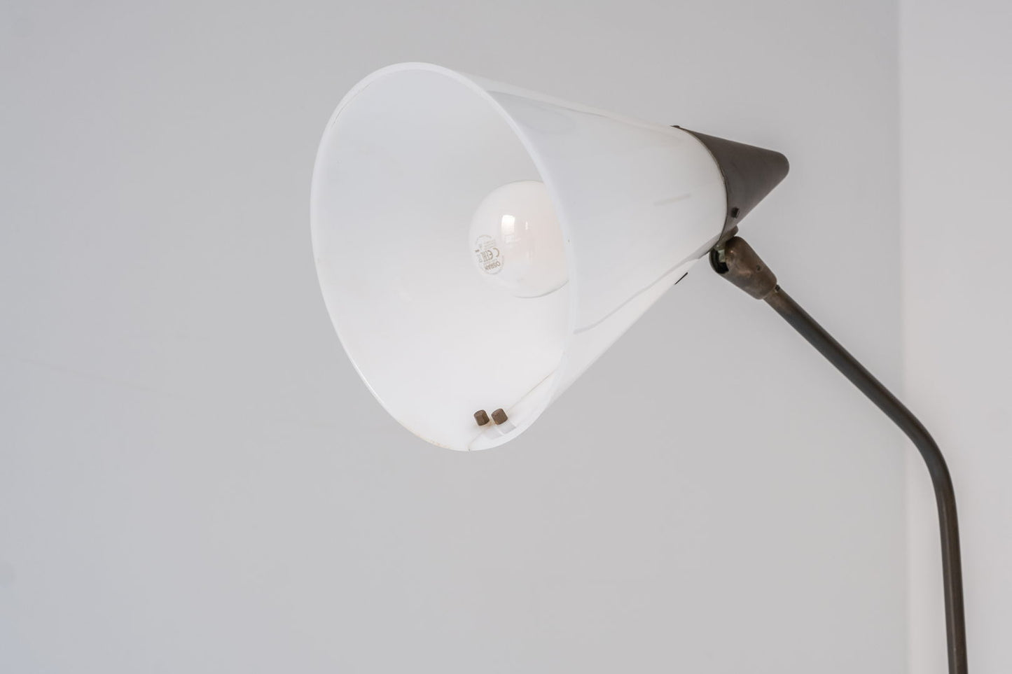 Rare 339-2 PX two armed floor lamp by Angelo and Giuseppe Ostuni & Renato Forti for Oluce, Italy 1952.