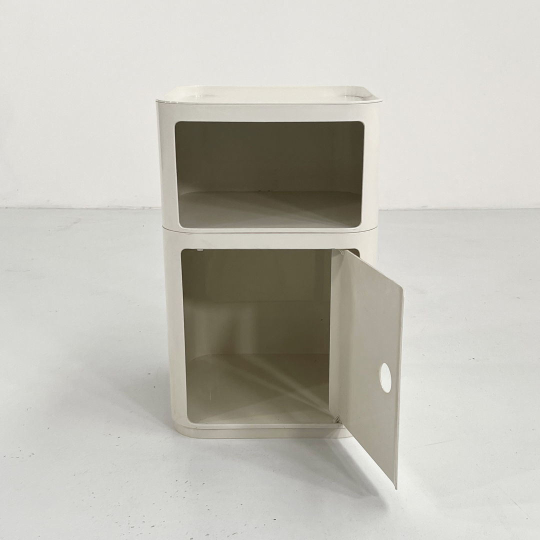 White Square Componibili Storage Unit by Anna Castelli for Kartell, 1970s