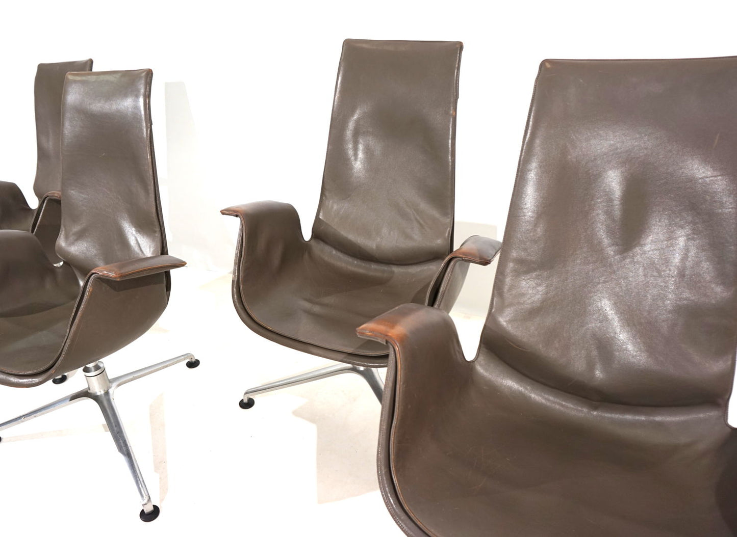 Set of 4 Kill International FK6725 leather chairs by Fabricius & Kastholm