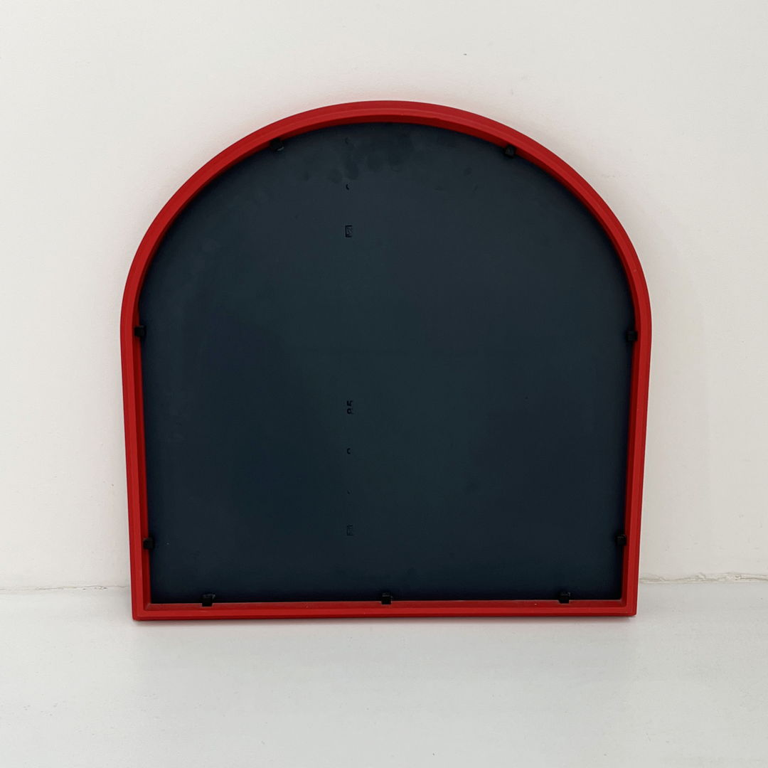 Red Frame Mirror Model 4720 by Anna Castelli Ferrieri for Kartell, 1980s