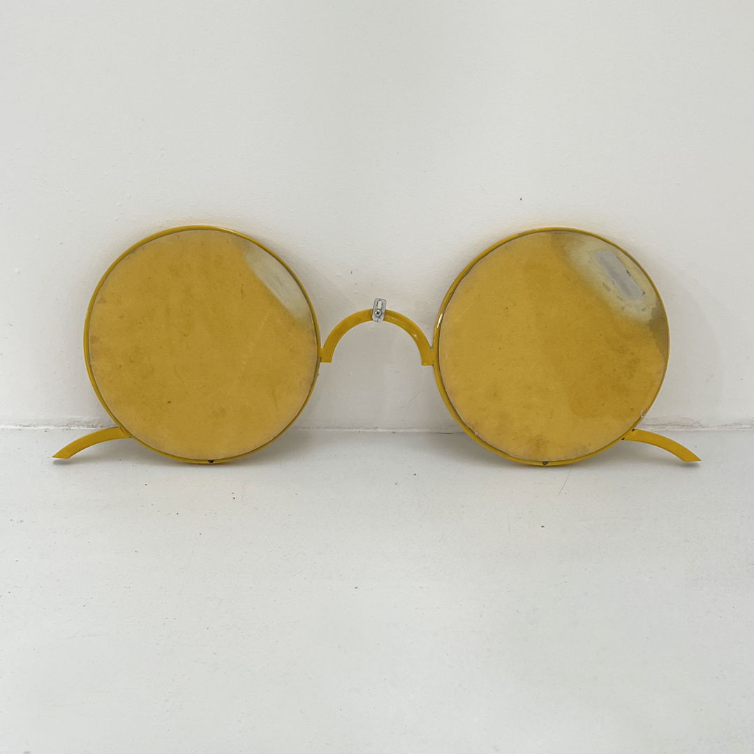 Yellow Sunglasses Wall Mirror, 1980s