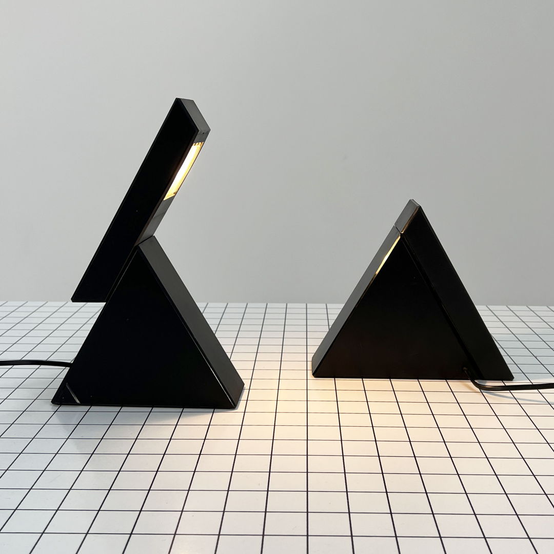 Pair of Delta Table Lamps by Mario Bertorelle for JM RDM, 1980s