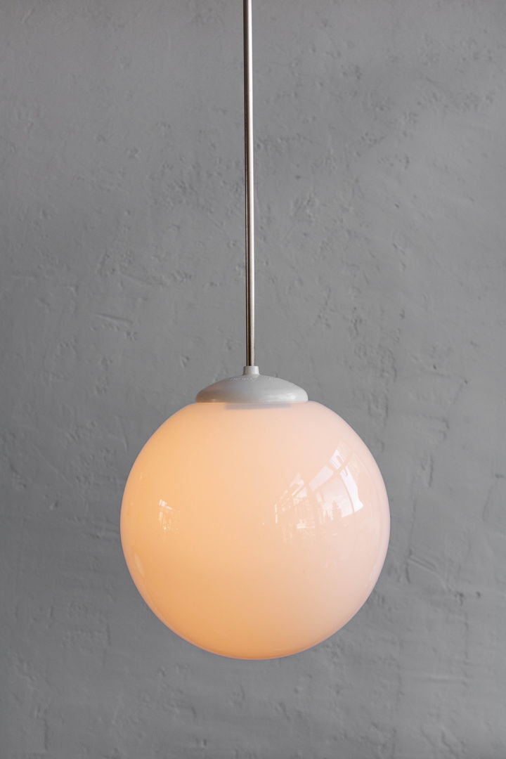 White Bakelite Czechoslovak Hanging Lamp, 1970s