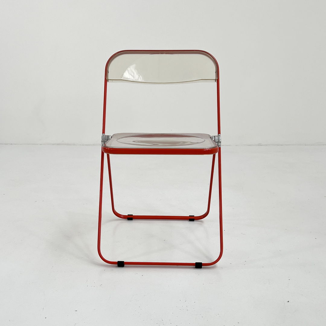 Coral Plia Folding Chair by Giancarlo Piretti for Anonima Castelli, 1960s