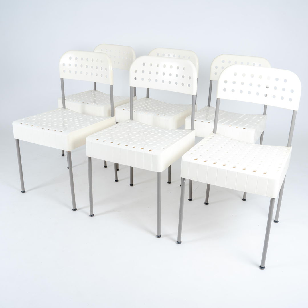 4x Enzo Mari for Castelli "Box" chairs, 1970s