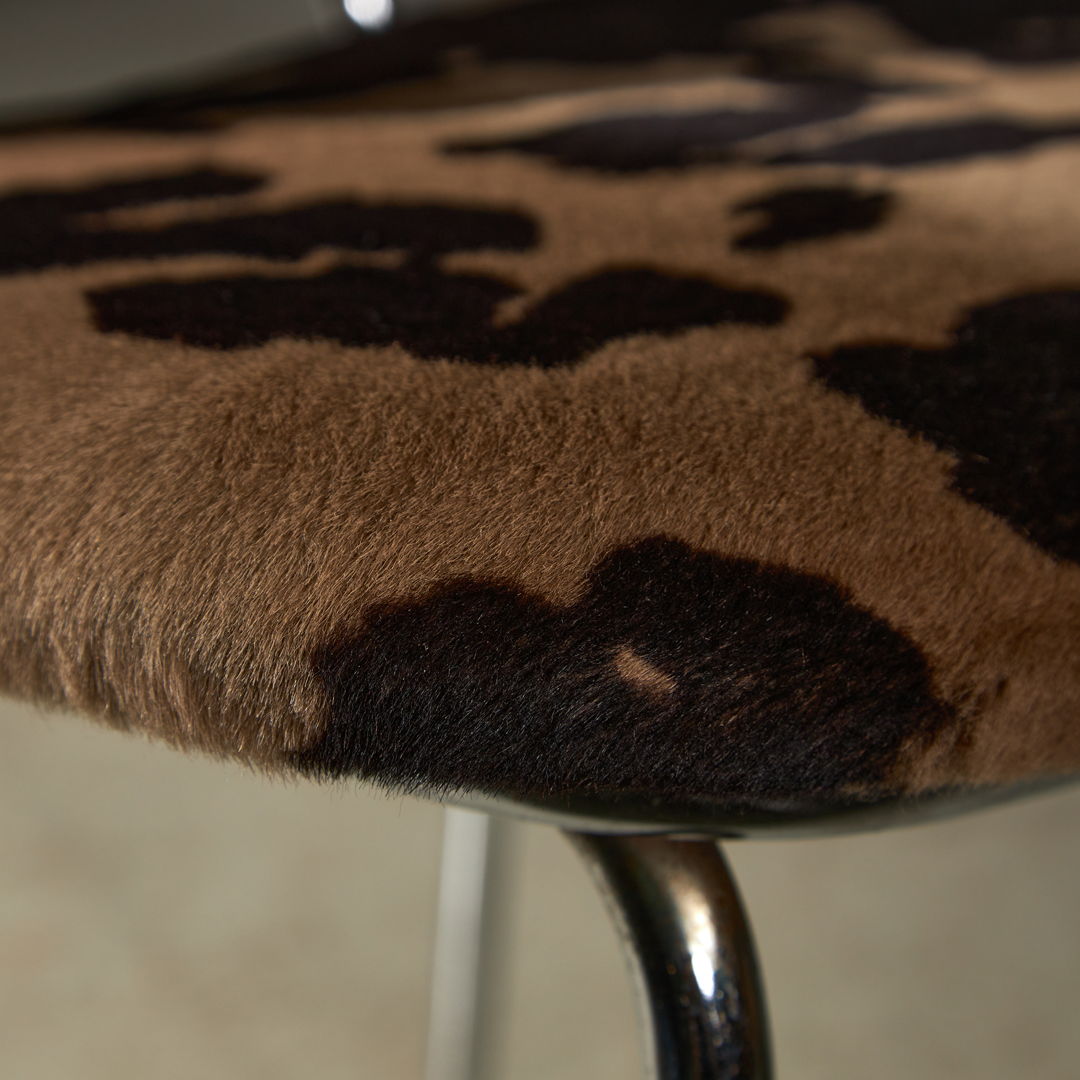 Printed Faux Fur Chair