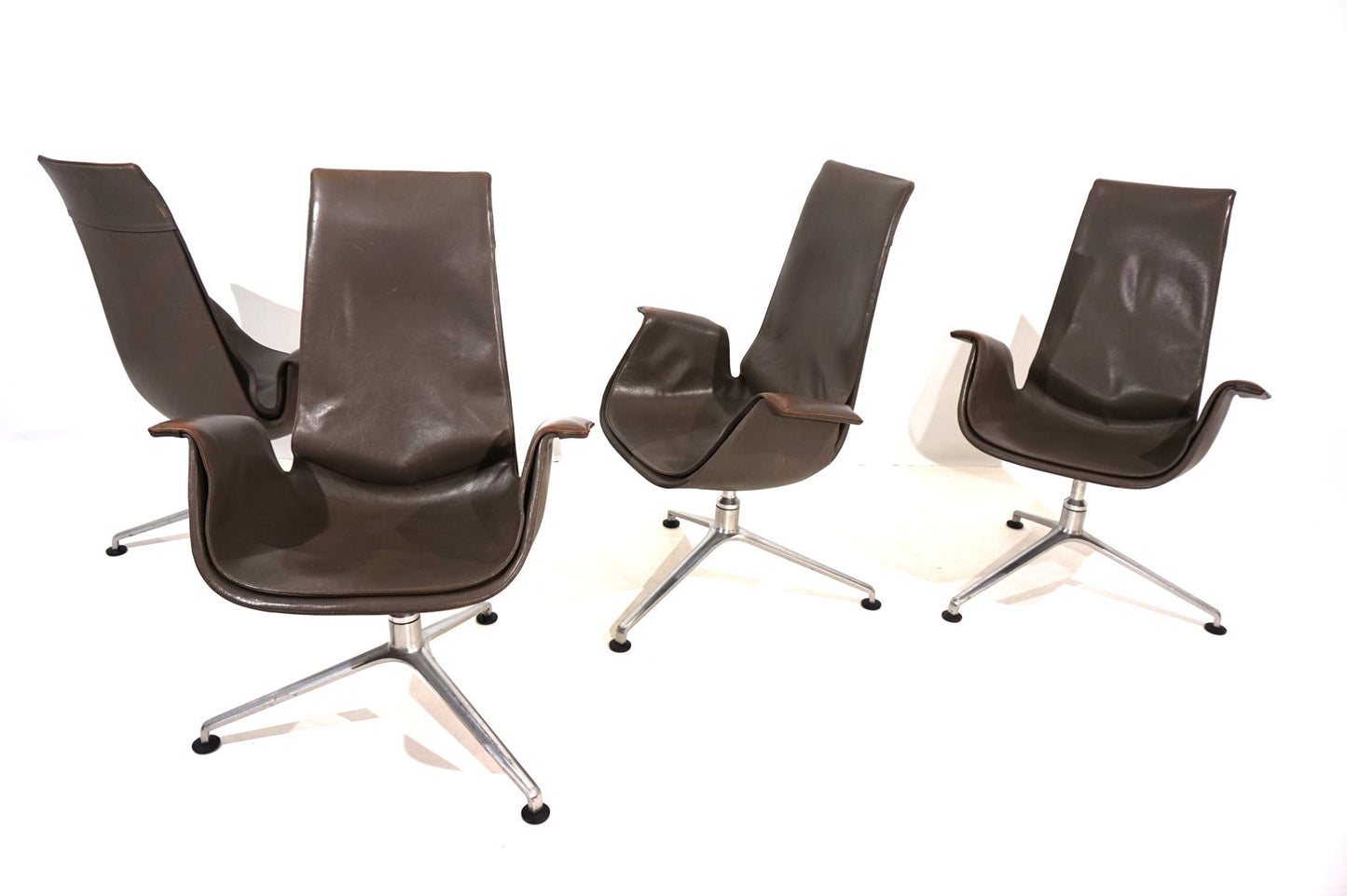 Set of 4 Kill International FK6725 leather chairs by Fabricius & Kastholm