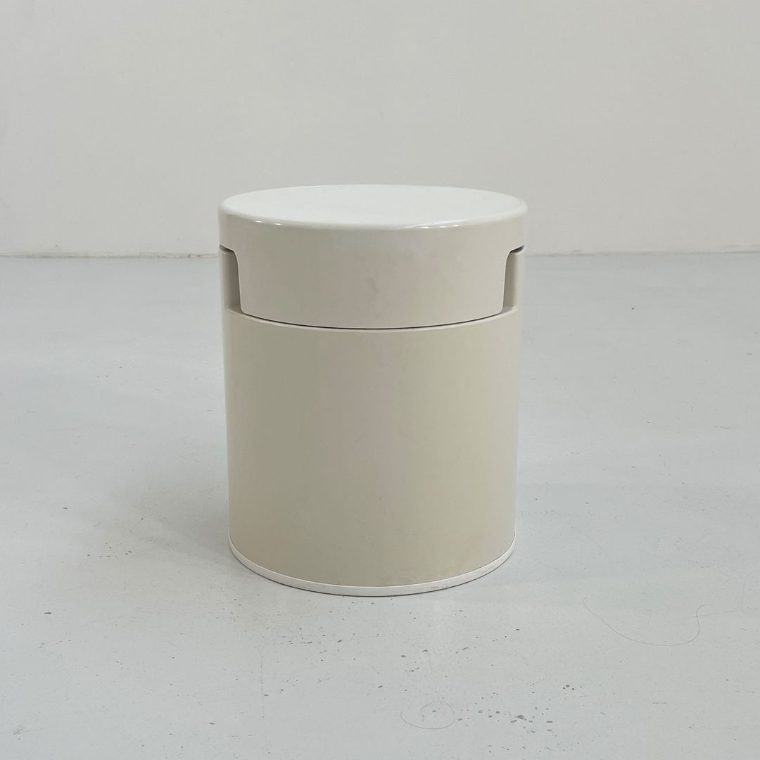 White Rolle Stool by Ilma Italy, 1970s