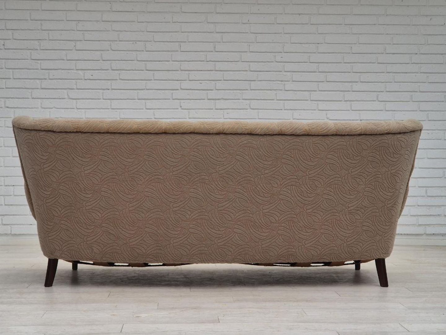 1960s, Danish 3 seater sofa, original good condition, cotton-wool.