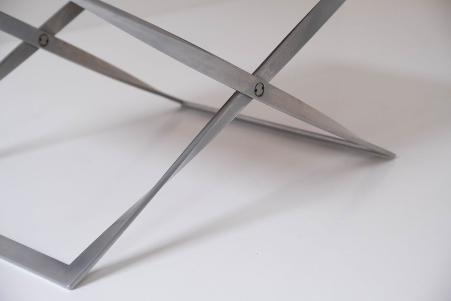 Iconic PK 91 folding stool designed by Poul Kjærholm and manufactured by E. Kold Christensen, Denmark 1961.