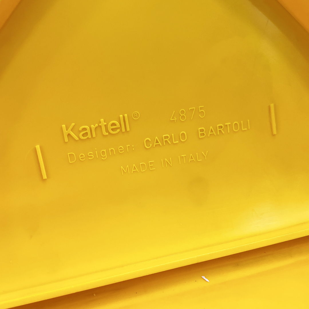 Yellow Model 4875 Chair by Carlo Bartoli for Kartell, 1970s