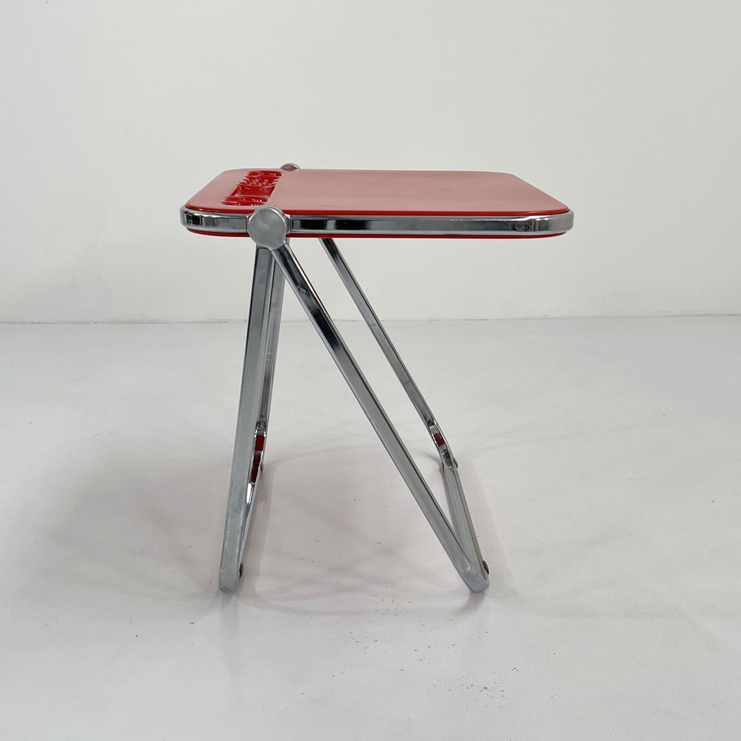 Red Platone Folding Desk by Giancarlo Piretti for Anonima Castelli, 1970s