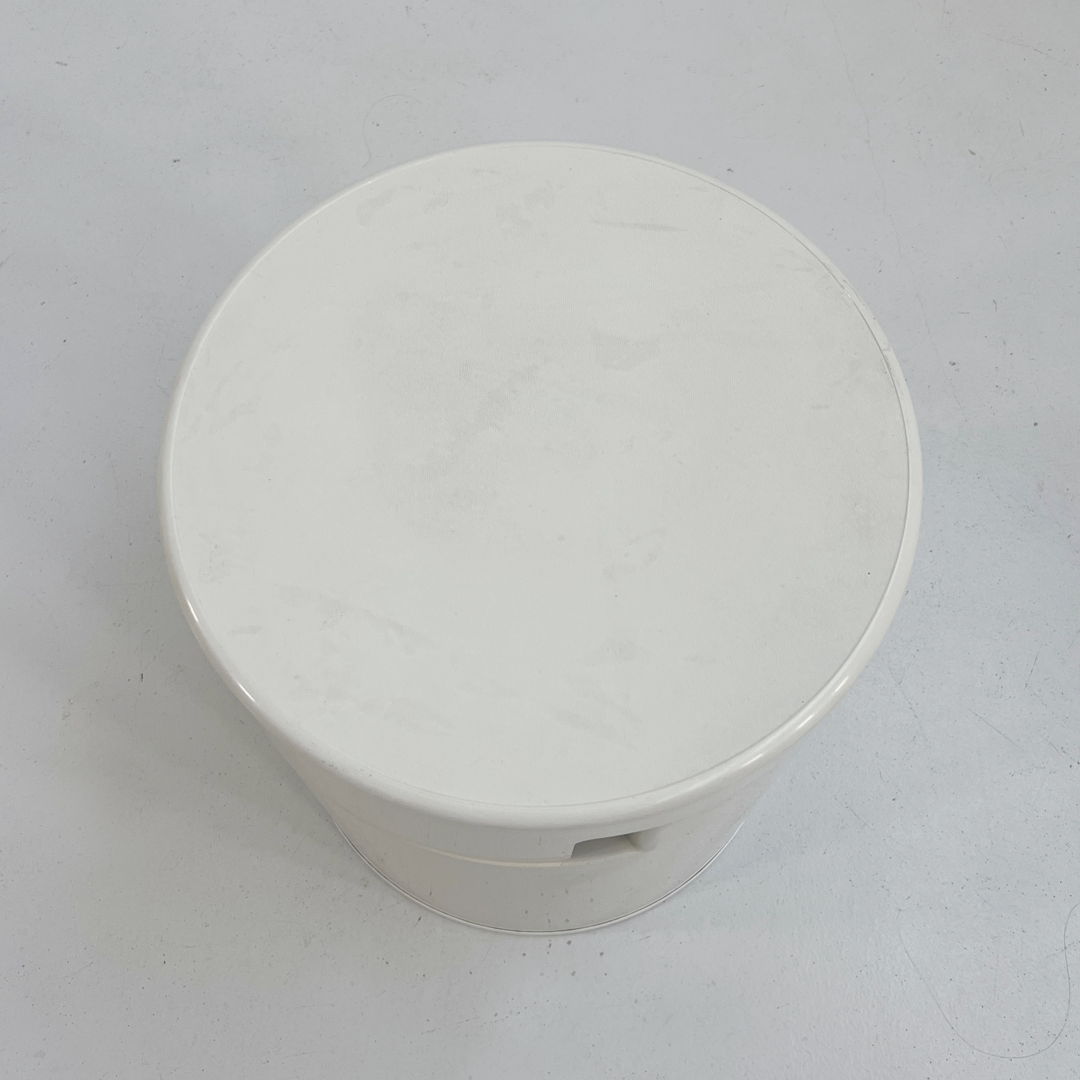 White Rolle Stool by Ilma Italy, 1970s