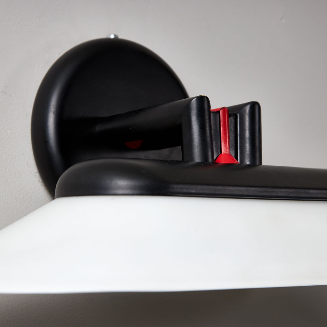 Postmodern Wall Lamp With Red Accent