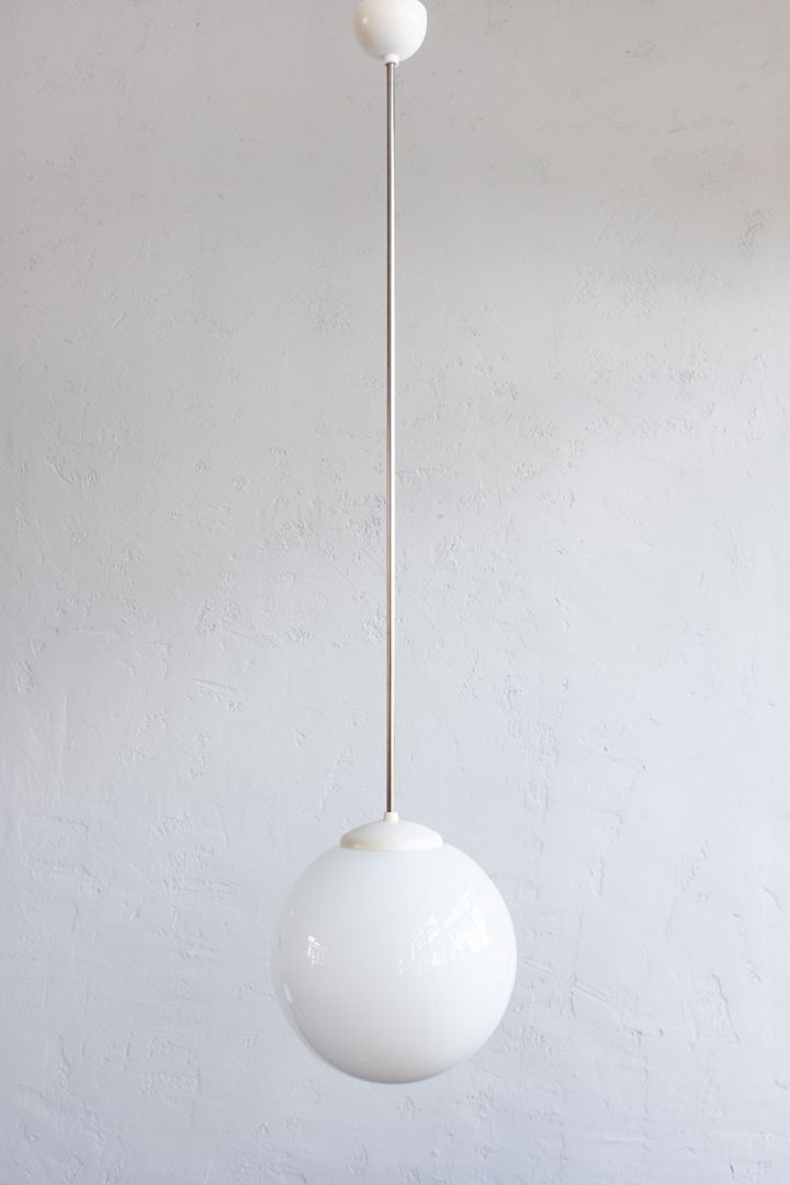 White Bakelite Czechoslovak Hanging Lamp, 1970s