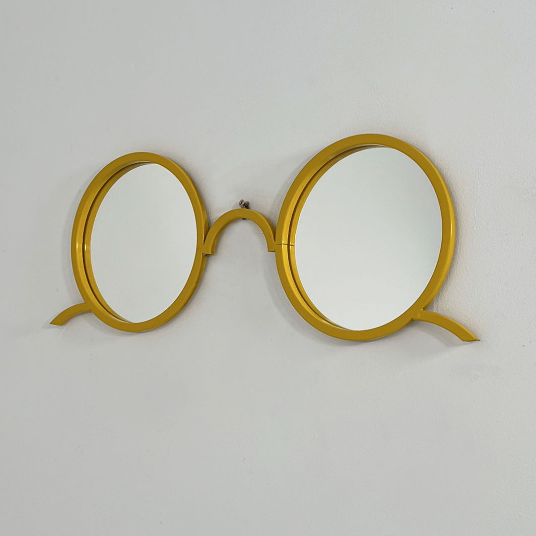 Yellow Sunglasses Wall Mirror, 1980s