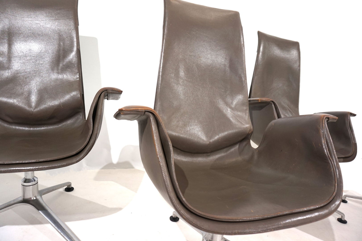 Set of 4 Kill International FK6725 leather chairs by Fabricius & Kastholm