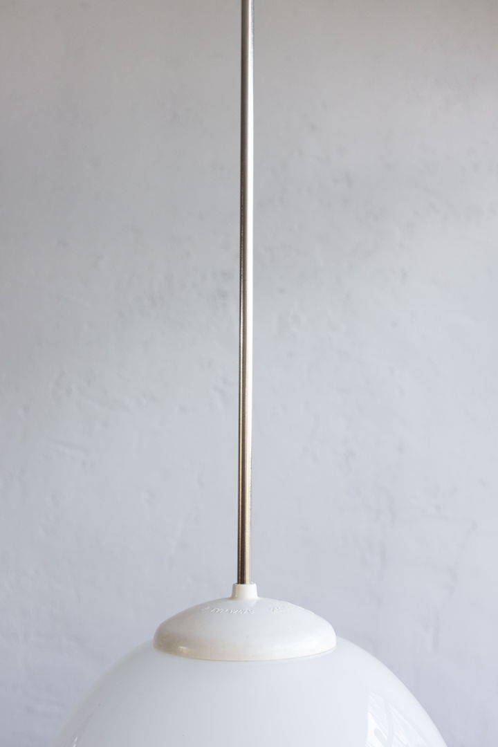 White Bakelite Czechoslovak Hanging Lamp, 1970s