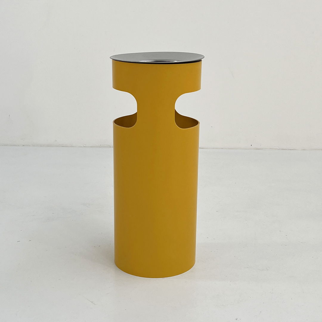 Yellow Umbrella Stand & Ashtray Model 4610 by Gino Colombini for Kartell, 1970s