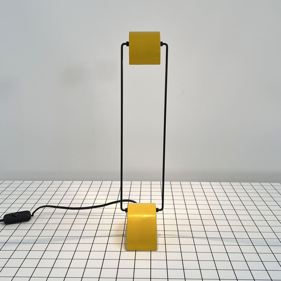 Adjustable Yellow Desk Lamp by Rossari E. Ass. for Bilumen, 1980s