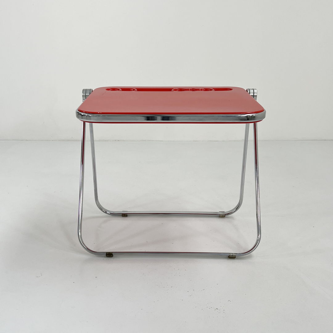 Red Platone Folding Desk by Giancarlo Piretti for Anonima Castelli, 1970s