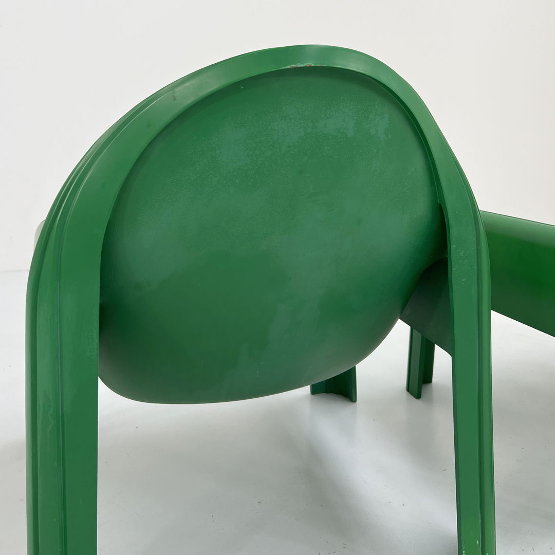 Pair of Green Model 4794 Lounge Chairs by Gae Aulenti for Kartell, 1970s