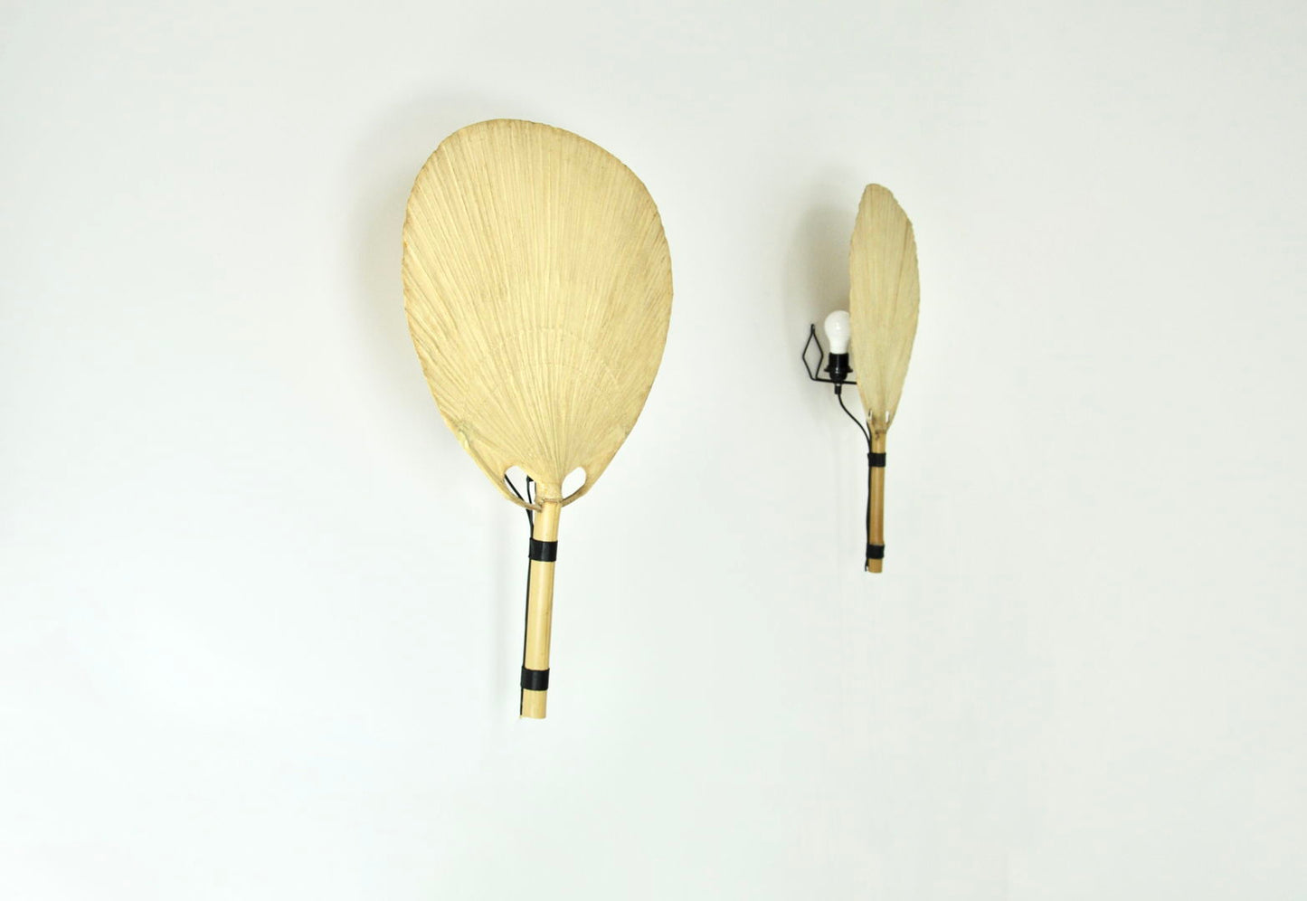 Pair of Wall Lamps "Uchiwa" by Ingo Maurer for M Design, 1970s