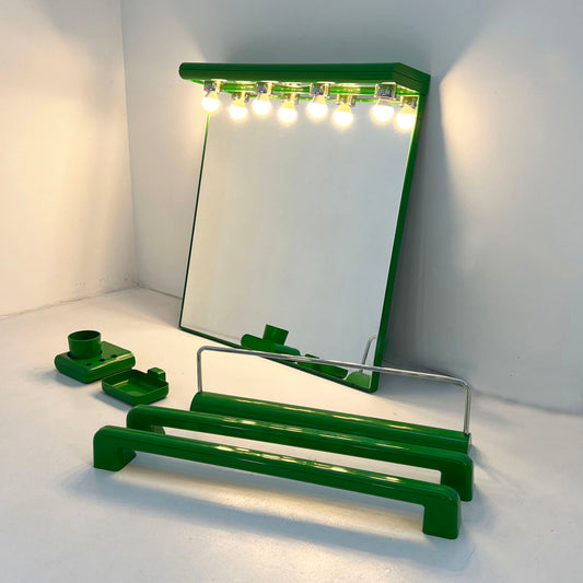 Green Bathroom Set from Gedy, 1970s