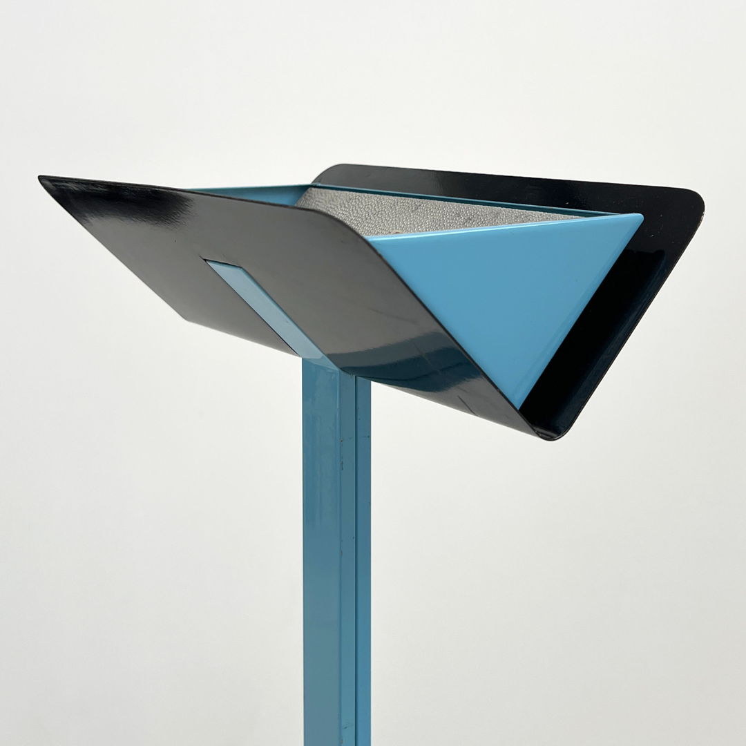 Postmodern Black & Blue Floorlamp, 1980s