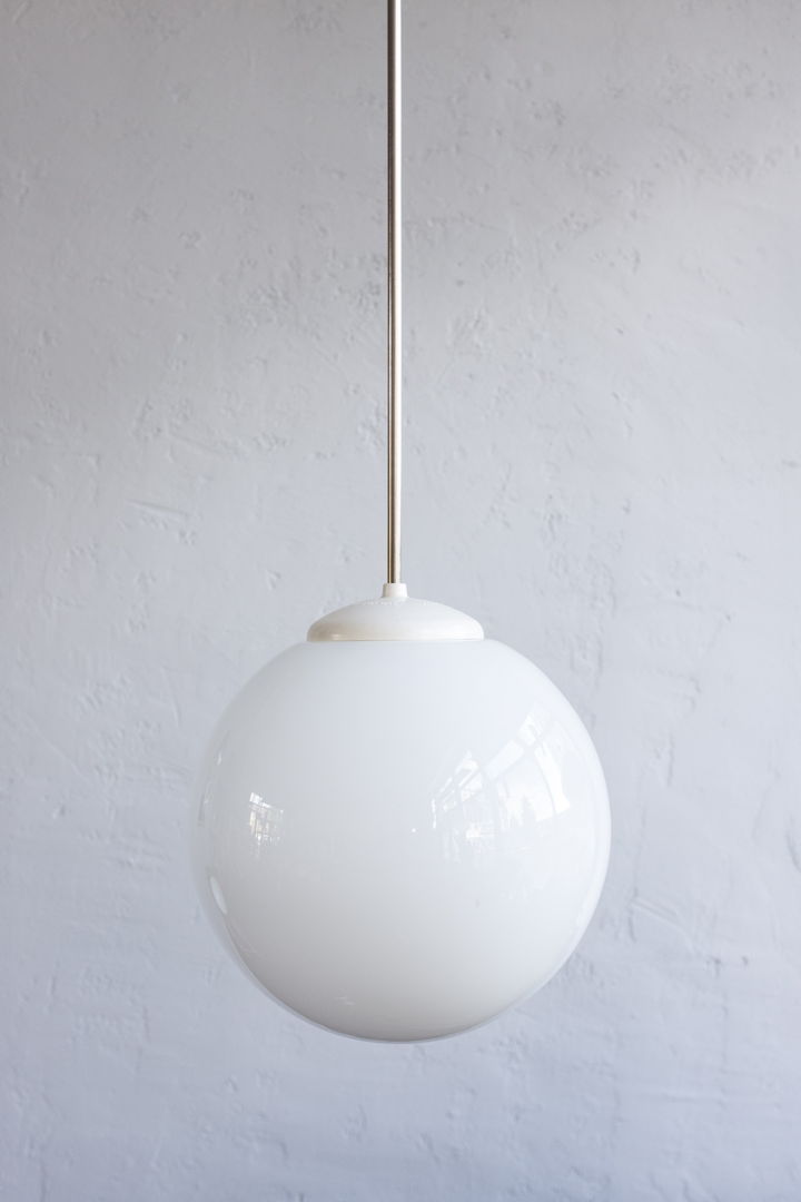 White Bakelite Czechoslovak Hanging Lamp, 1970s