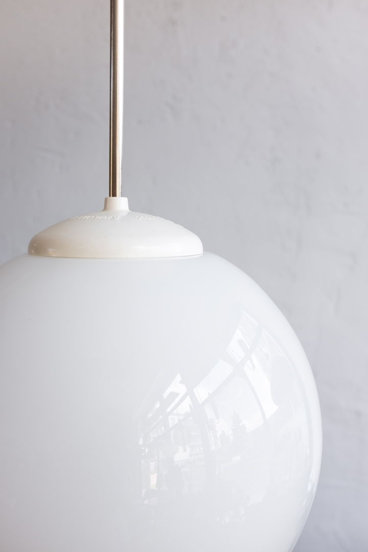 White Bakelite Czechoslovak Hanging Lamp, 1970s